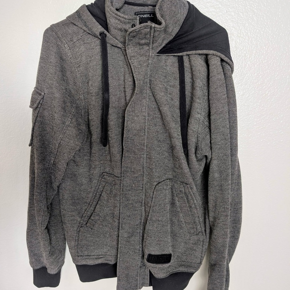 O'Neill Men's Gray Button Up Sweater